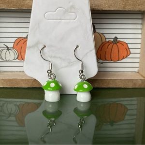 Enamel Mini Mushroom Earrings
